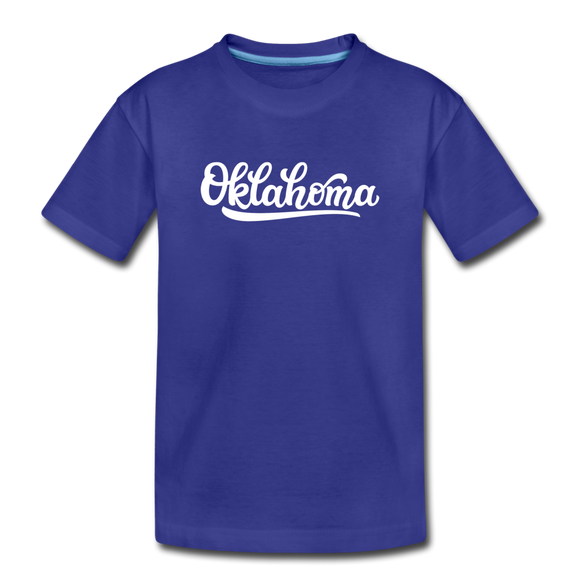 Oklahoma Toddler T-Shirt - Hand Lettered Oklahoma Toddler Tee - royal blue