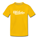 Oklahoma Toddler T-Shirt - Hand Lettered Oklahoma Toddler Tee - sun yellow