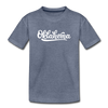 Oklahoma Toddler T-Shirt - Hand Lettered Oklahoma Toddler Tee - heather blue