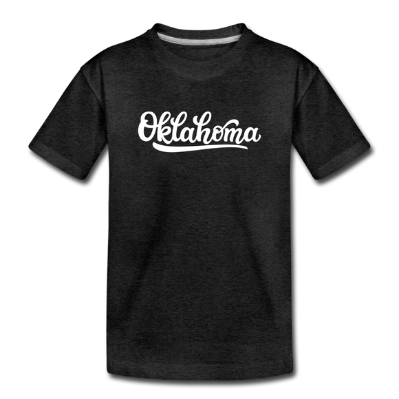 Oklahoma Toddler T-Shirt - Hand Lettered Oklahoma Toddler Tee - charcoal gray