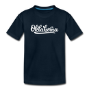 Oklahoma Toddler T-Shirt - Hand Lettered Oklahoma Toddler Tee - deep navy