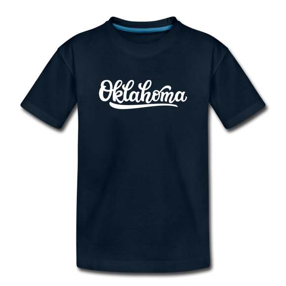 Oklahoma Toddler T-Shirt - Hand Lettered Oklahoma Toddler Tee - deep navy