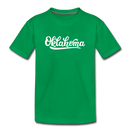 Oklahoma Toddler T-Shirt - Hand Lettered Oklahoma Toddler Tee - kelly green