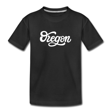 Oregon Toddler T-Shirt - Hand Lettered Oregon Toddler Tee - black