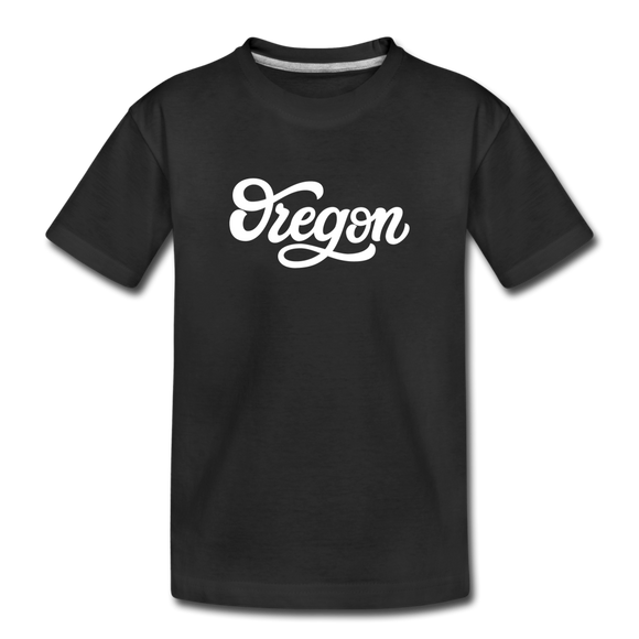 Oregon Toddler T-Shirt - Hand Lettered Oregon Toddler Tee - black