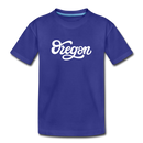 Oregon Toddler T-Shirt - Hand Lettered Oregon Toddler Tee - royal blue