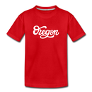 Oregon Toddler T-Shirt - Hand Lettered Oregon Toddler Tee - red