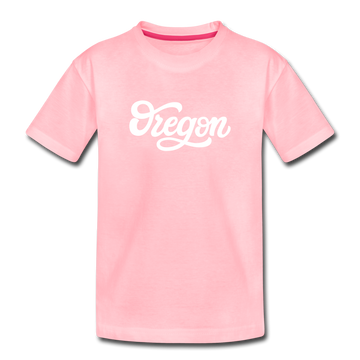 Oregon Toddler T-Shirt - Hand Lettered Oregon Toddler Tee - pink