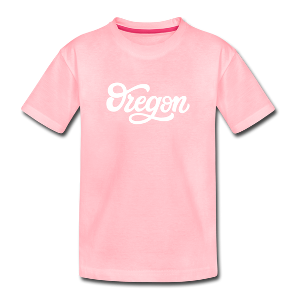 Oregon Toddler T-Shirt - Hand Lettered Oregon Toddler Tee - pink