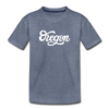 Oregon Toddler T-Shirt - Hand Lettered Oregon Toddler Tee - heather blue