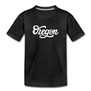 Oregon Toddler T-Shirt - Hand Lettered Oregon Toddler Tee - charcoal gray