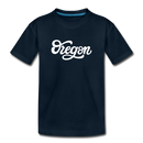 Oregon Toddler T-Shirt - Hand Lettered Oregon Toddler Tee - deep navy