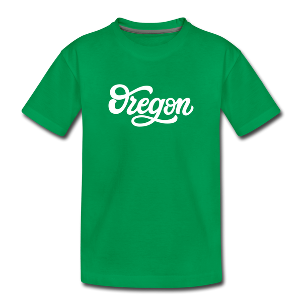 Oregon Toddler T-Shirt - Hand Lettered Oregon Toddler Tee - kelly green