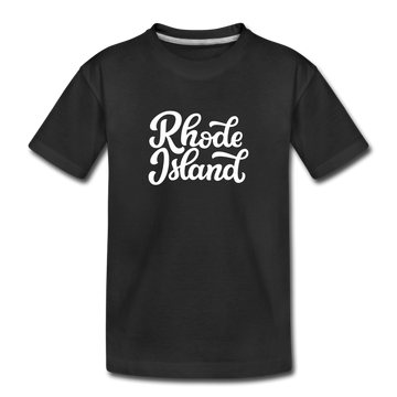 Rhode Island Toddler T-Shirt - Hand Lettered Rhode Island Toddler Tee - black