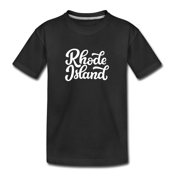 Rhode Island Toddler T-Shirt - Hand Lettered Rhode Island Toddler Tee - black