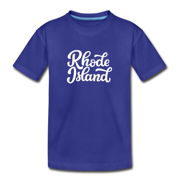 Rhode Island Toddler T-Shirt - Hand Lettered Rhode Island Toddler Tee - royal blue
