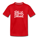 Rhode Island Toddler T-Shirt - Hand Lettered Rhode Island Toddler Tee - red
