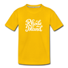 Rhode Island Toddler T-Shirt - Hand Lettered Rhode Island Toddler Tee - sun yellow