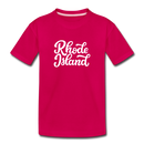 Rhode Island Toddler T-Shirt - Hand Lettered Rhode Island Toddler Tee - dark pink