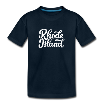 Rhode Island Toddler T-Shirt - Hand Lettered Rhode Island Toddler Tee - deep navy