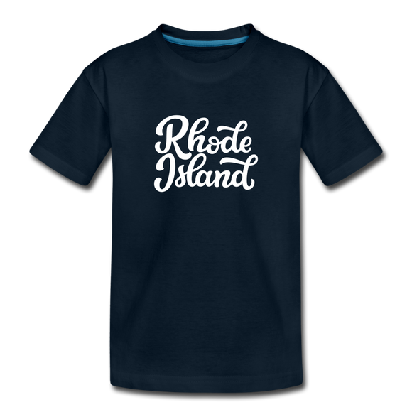 Rhode Island Toddler T-Shirt - Hand Lettered Rhode Island Toddler Tee - deep navy