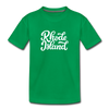 Rhode Island Toddler T-Shirt - Hand Lettered Rhode Island Toddler Tee - kelly green