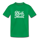 Rhode Island Toddler T-Shirt - Hand Lettered Rhode Island Toddler Tee - kelly green