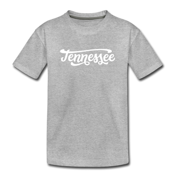 Tennessee Toddler T-Shirt - Hand Lettered Tennessee Toddler Tee - heather gray