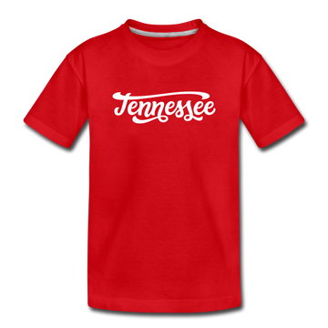 Tennessee Toddler T-Shirt - Hand Lettered Tennessee Toddler Tee - red