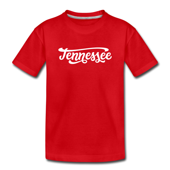Tennessee Toddler T-Shirt - Hand Lettered Tennessee Toddler Tee - red