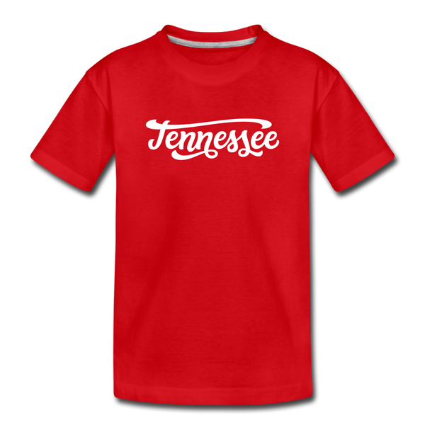 Tennessee Toddler T-Shirt - Hand Lettered Tennessee Toddler Tee - red