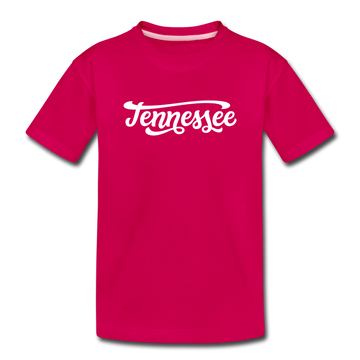 Tennessee Toddler T-Shirt - Hand Lettered Tennessee Toddler Tee - dark pink