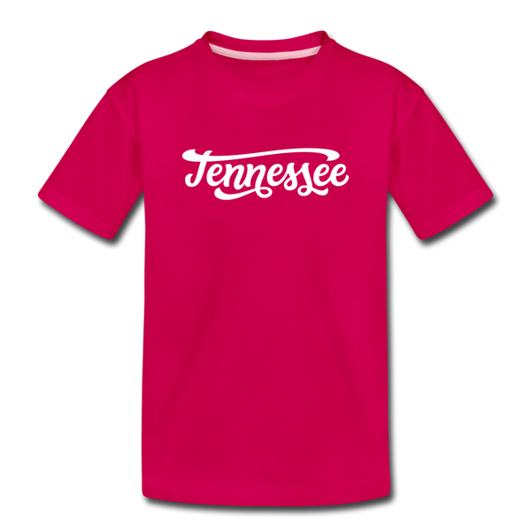 Tennessee Toddler T-Shirt - Hand Lettered Tennessee Toddler Tee - dark pink