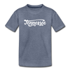 Tennessee Toddler T-Shirt - Hand Lettered Tennessee Toddler Tee - heather blue