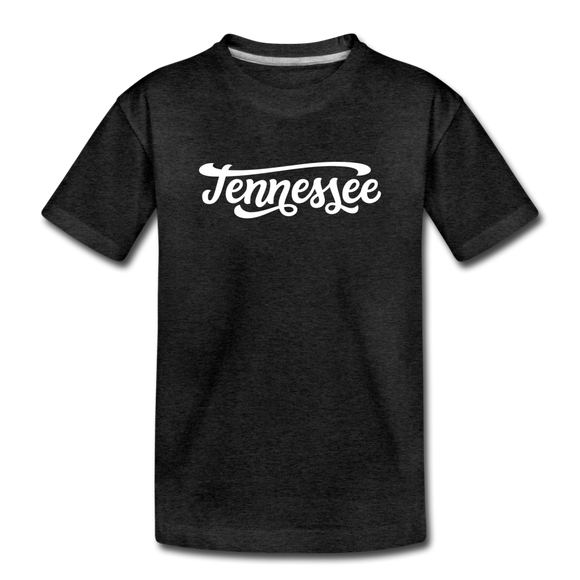 Tennessee Toddler T-Shirt - Hand Lettered Tennessee Toddler Tee - charcoal gray