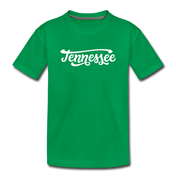 Tennessee Toddler T-Shirt - Hand Lettered Tennessee Toddler Tee - kelly green