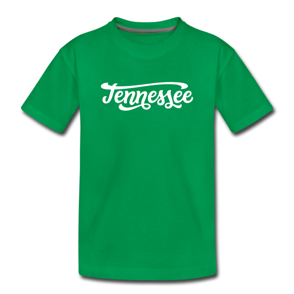 Tennessee Toddler T-Shirt - Hand Lettered Tennessee Toddler Tee - kelly green