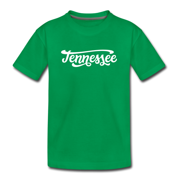 Tennessee Toddler T-Shirt - Hand Lettered Tennessee Toddler Tee - kelly green