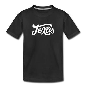 Texas Toddler T-Shirt - Hand Lettered Texas Toddler Tee - black