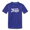 Texas Toddler T-Shirt - Hand Lettered Texas Toddler Tee - royal blue