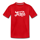 Texas Toddler T-Shirt - Hand Lettered Texas Toddler Tee - red