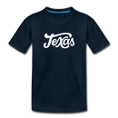 Texas Toddler T-Shirt - Hand Lettered Texas Toddler Tee - deep navy