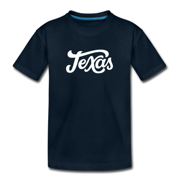 Texas Toddler T-Shirt - Hand Lettered Texas Toddler Tee - deep navy