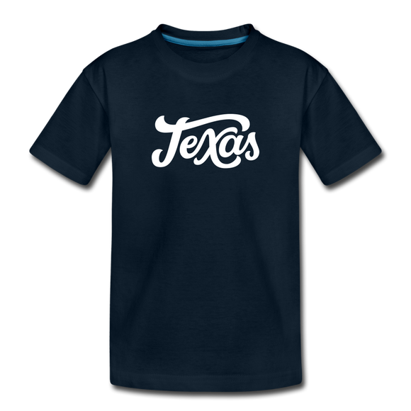 Texas Toddler T-Shirt - Hand Lettered Texas Toddler Tee - deep navy