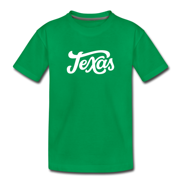 Texas Toddler T-Shirt - Hand Lettered Texas Toddler Tee - kelly green