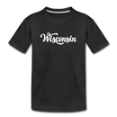 Wisconsin Toddler T-Shirt - Hand Lettered Wisconsin Toddler Tee - black