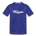 Wisconsin Toddler T-Shirt - Hand Lettered Wisconsin Toddler Tee - royal blue