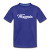 Wisconsin Toddler T-Shirt - Hand Lettered Wisconsin Toddler Tee - royal blue