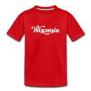 Wisconsin Toddler T-Shirt - Hand Lettered Wisconsin Toddler Tee - red