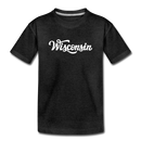 Wisconsin Toddler T-Shirt - Hand Lettered Wisconsin Toddler Tee - charcoal gray